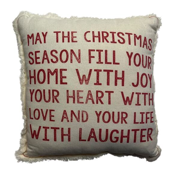 Christmas Holiday Accent Pillow 12"x12" - Picture 1 of 3
